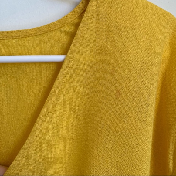 Anthropologie Calligraphie Snap button Linen Top XL - Picture 7 of 7